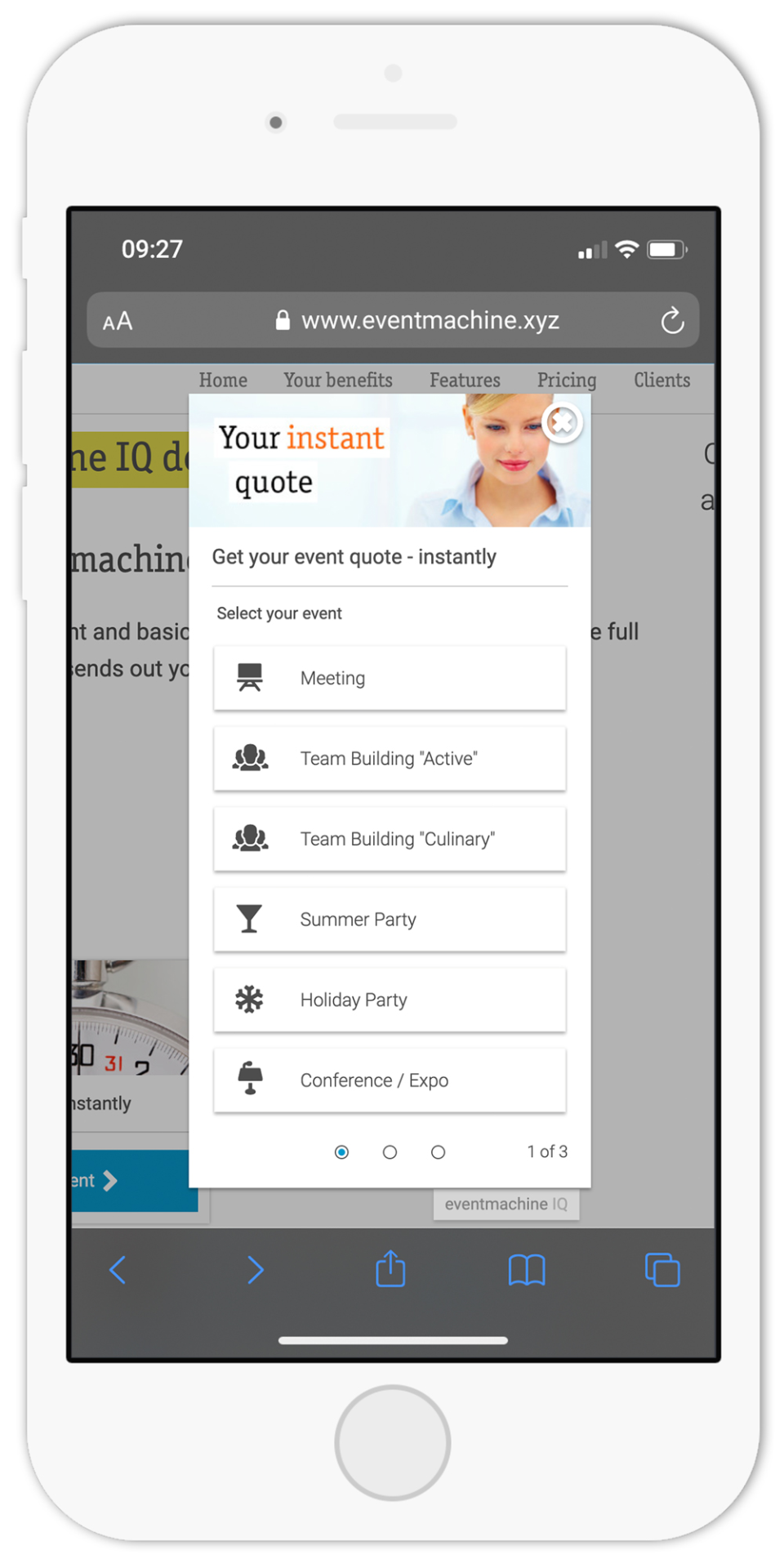 screenshot of Eventmachine meeting